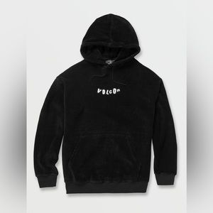 Volcom New Eden Pullover Hoodie Black Loose Fit Men’s Small S NWT
